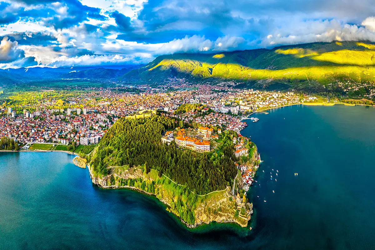 Skyline view of North Macedonia.