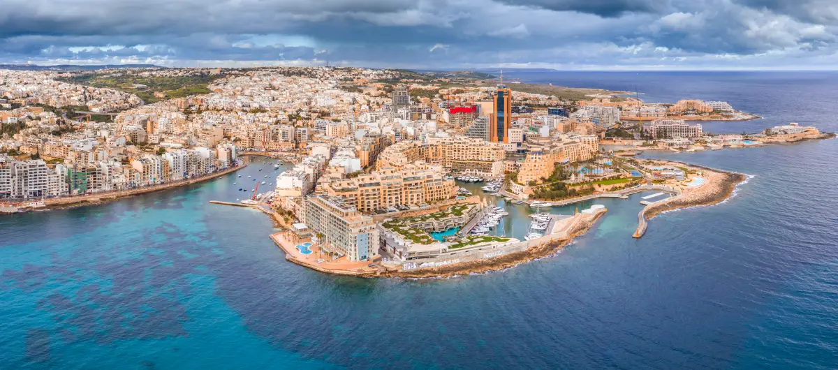 malta sliema areal view